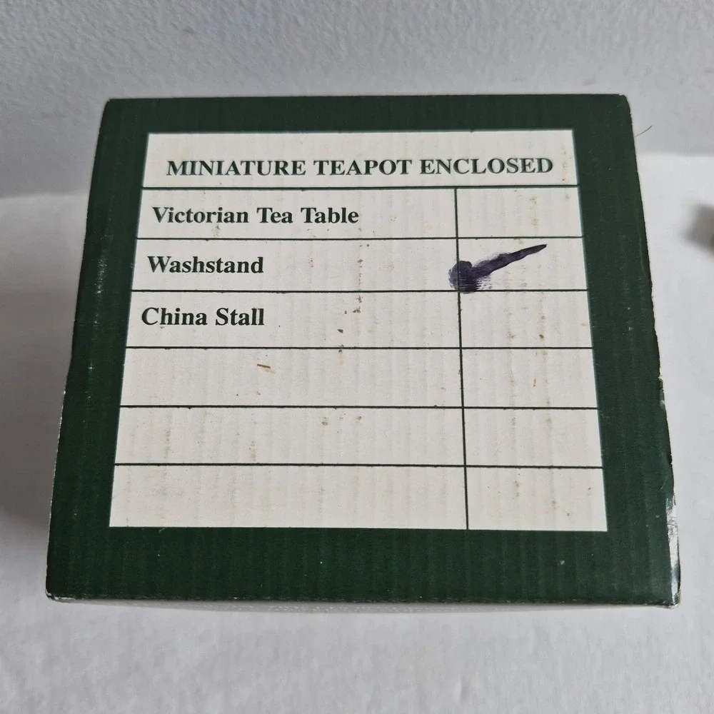 Portmeirion Miniature Teapot Washstand Yellow Botanic Garden England